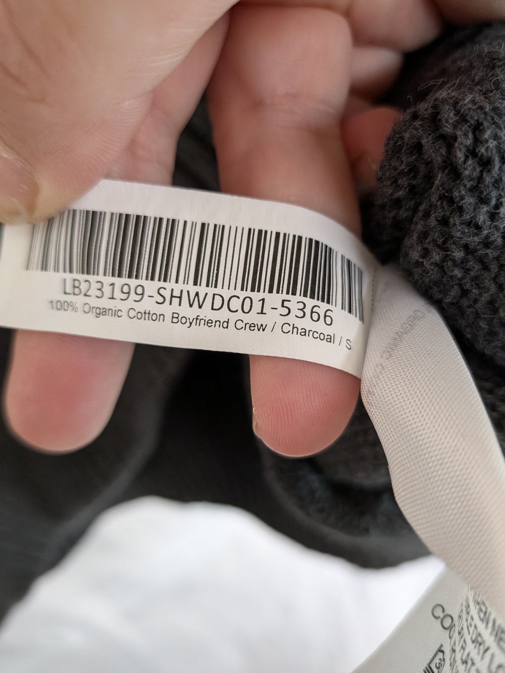 Quince 100% Organic Cotton Boyfriend Crewneck Sweater Charcoal Small - Picture 5 of 6